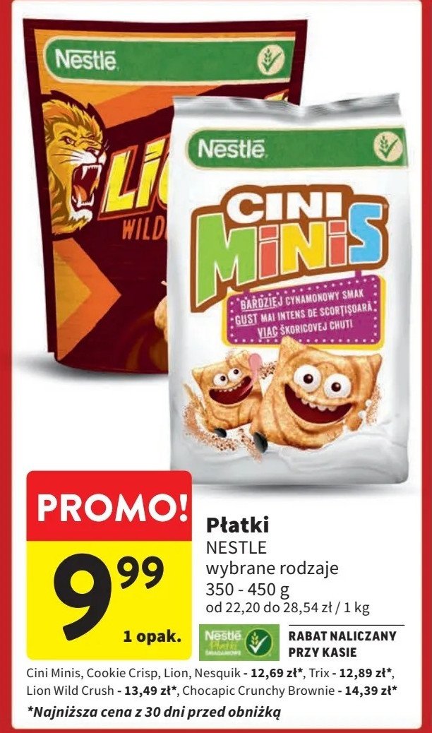 Płatki śniadaniowe Chocapic crunchy brownie promocja