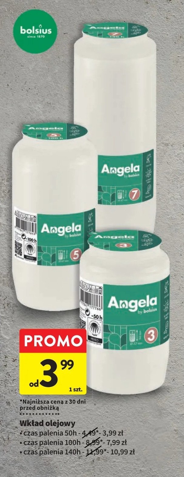 Wkład olejowy 50h Angela promocja