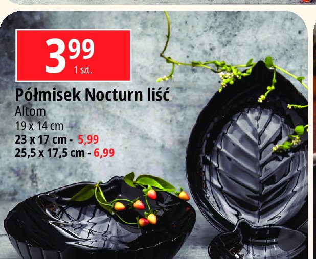 Półmisek nocturn liść 19 x 14 cm Altom promocja