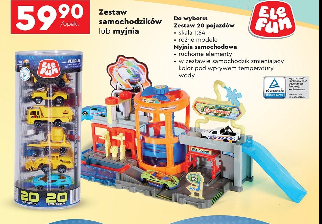 Zestaw pojazdów Elefun promocja w Biedronka