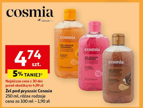 Żel pod prysznic z peelingiem argan Cosmia promocja