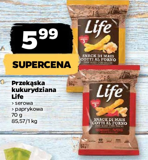 Przekąska kukurydziana serowa Life promocja