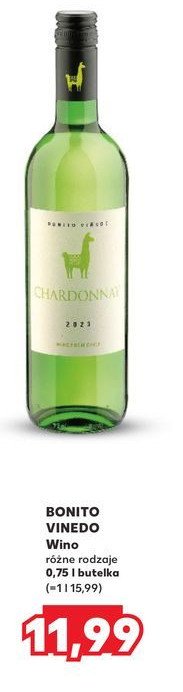 Wino Bonito vinedo chardonnay promocja w Kaufland