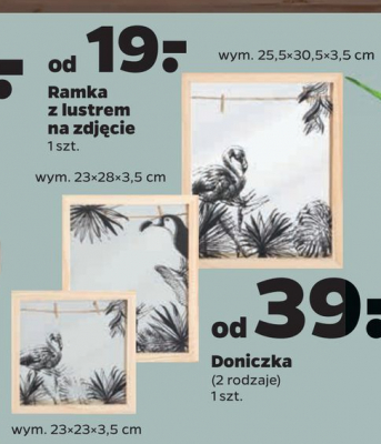 Ramka na zdj臋cia z lusterkiem 23 x 28 x 3.5 cm promocja