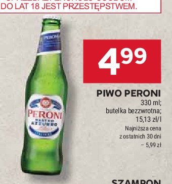 Piwo Peroni nastro azzurro promocja