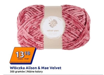 Włóczka Alison & Mae Velvet 300g różne kolory promocja w Action