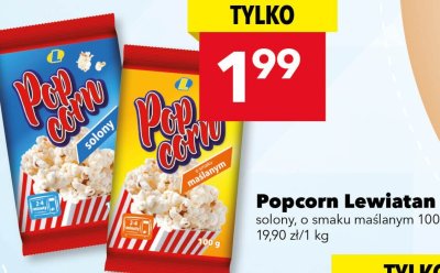 Popcorn solony Lewiatan promocja w LEWIATAN
