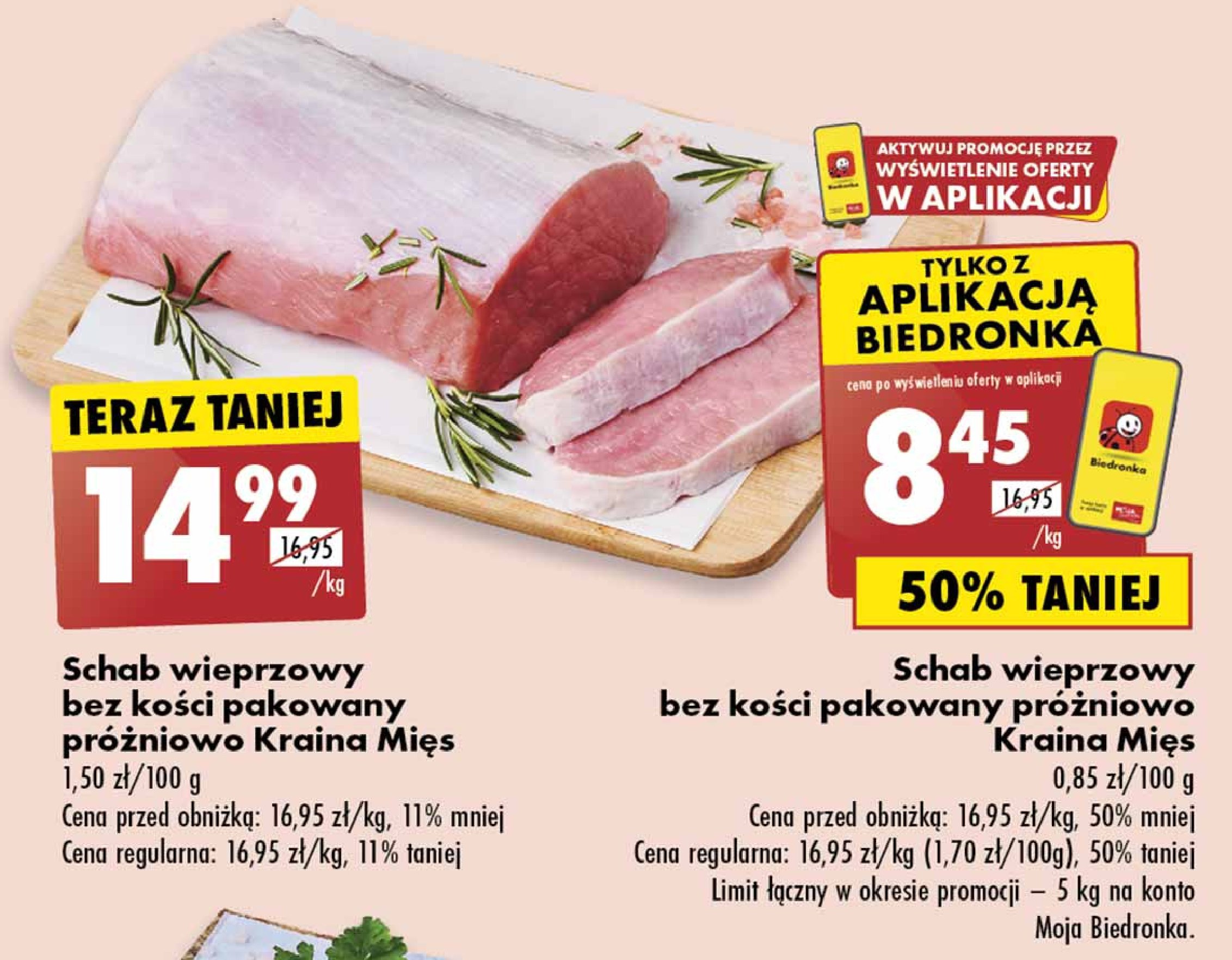 Schab wieprzowy bez kości Kraina mięsa promocja