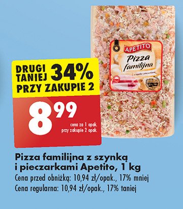 Pizza z szynką i pieczarkami Apetito promocja