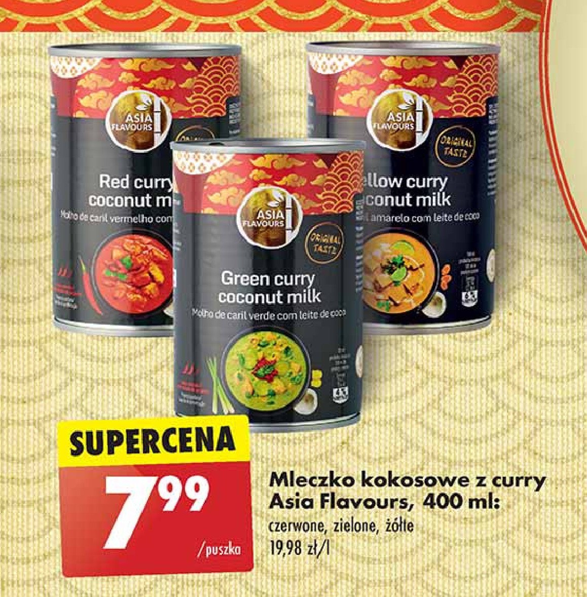 Mleczko kokosowe z curry zielone Asia flavours promocja