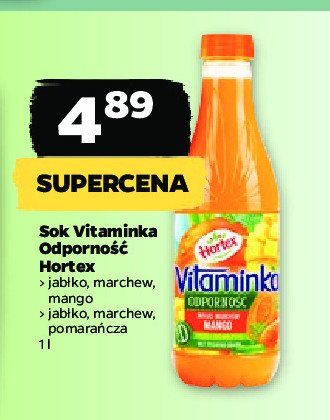 Sok jabłko-marchew-mango odporność Hortex vitaminka promocja