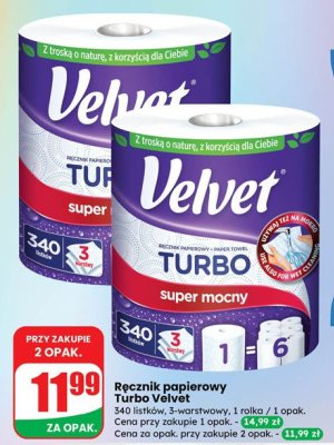 Ręcznik papierowy Turbo Velvet promocja w Dino