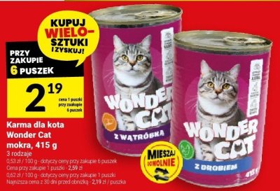 Karma dla kota Wonder Cat mokra, 415 g promocja w Twój Market