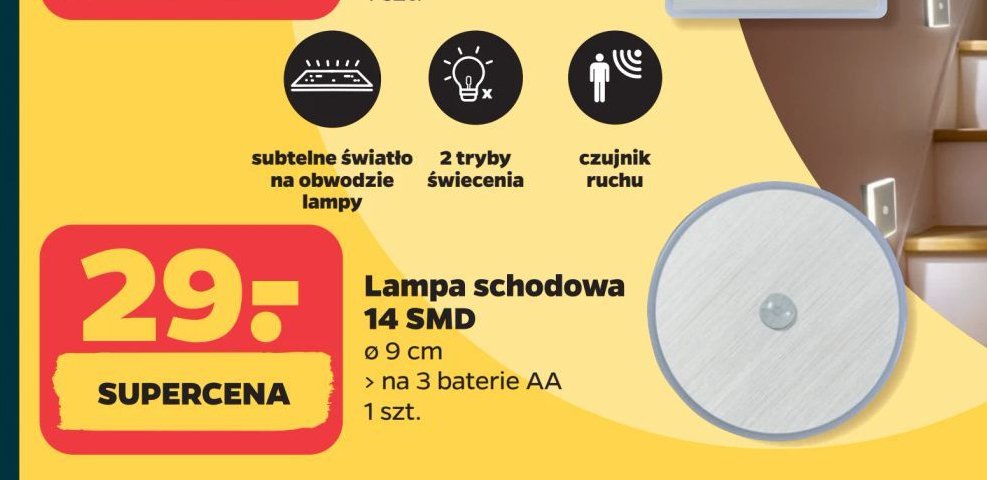 Lampa schodowa 14smd promocja