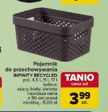 Pojemnik infinity recycled 17 l Curver promocja w Carrefour