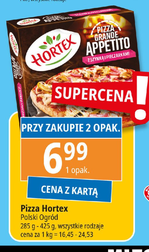 Pizza grande appetito z szynką i pieczarkami Hortex promocja