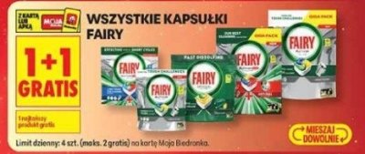 Kapsułki Fairy do zmywarki promocja w Biedronka