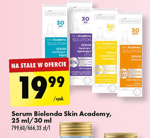 Serum rozświetlająco-rozjaśniające Bielenda skin academy solution promocja