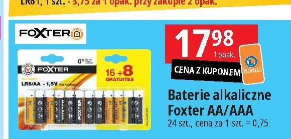 Baterie alkaiczne lr06 Foxter promocja