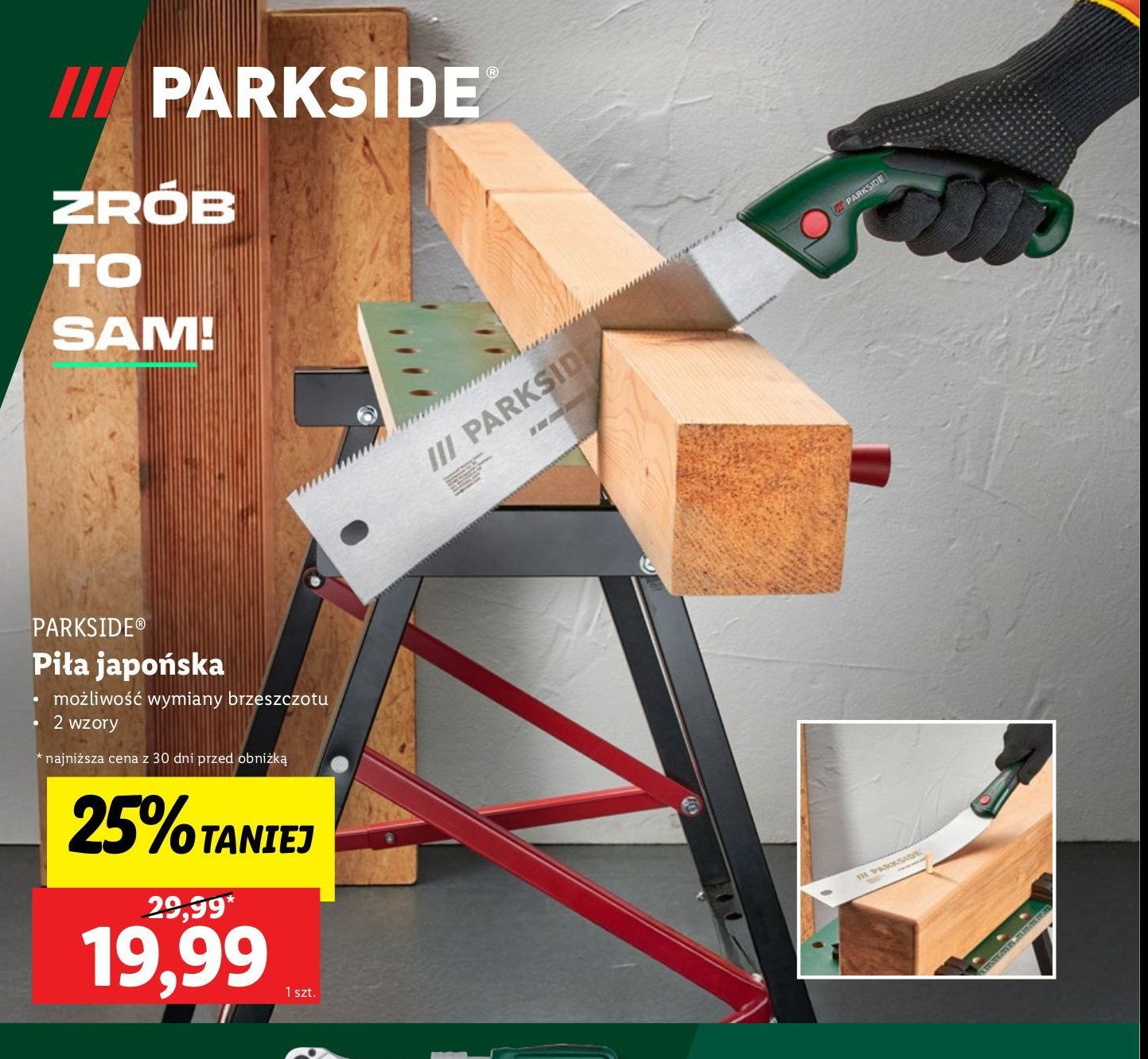 Piła japońska Parkside promocja w Lidl