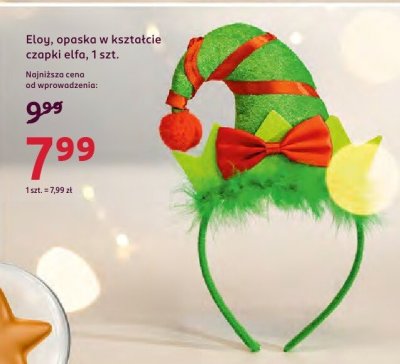 Opaska w kształcie czapki elfa promocja w Rossmann