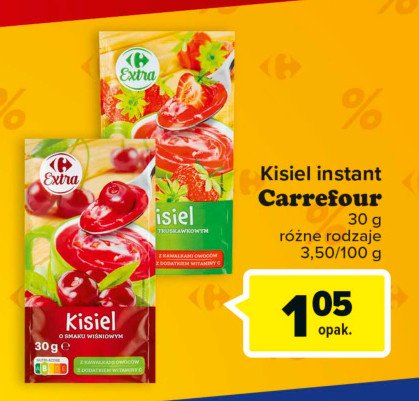 Kisiel o smaku wiśniowym Carrefour promocja