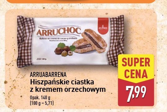 Ciastka z kreme orzechowym Arruabarrena promocja w Aldi
