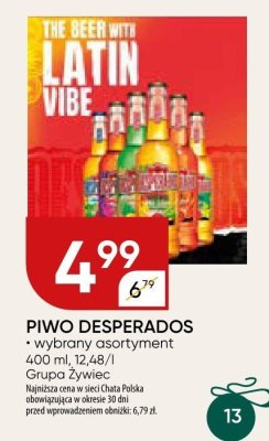 Piwo DESPERADOS promocja w Chata Polska