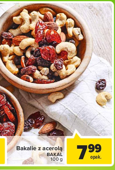 Bakalie z acerolą Bakal promocja w Delikatesy Centrum
