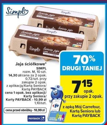 Jaja ściółkowe SIMPL promocja w Carrefour