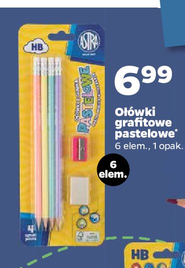 Ołówki grafitowe pastelowe Astra promocja