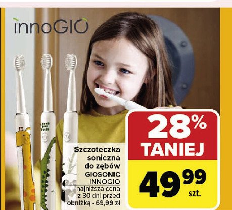 Szczoteczka soniczna giogiraffe Innogio promocja w Carrefour