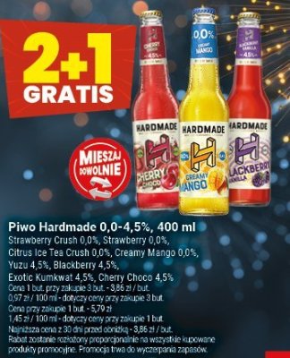 Piwo Hardmade 0,0-4,5%, 400 ml promocja w Twój Market