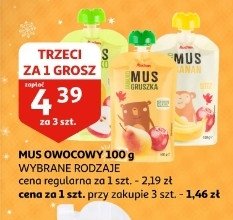 Mus jabłko-banan Auchan różnorodne (logo czerwone) promocja