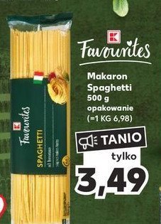 Makaron spaghetti K-classic favourites promocja