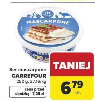 Ser mascarpone CARREFOUR 250g promocja w Carrefour Market