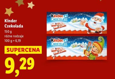 Czekolada Kinder Czekolada różne rodzaje promocja w Lidl