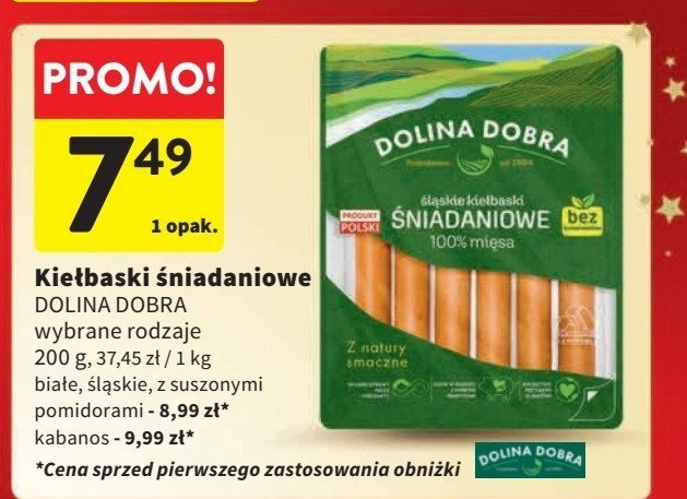 Kiełbaski białe Dolina dobra promocja