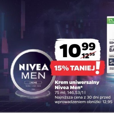 Krem uniwersalny Nivea Men promocja w Netto