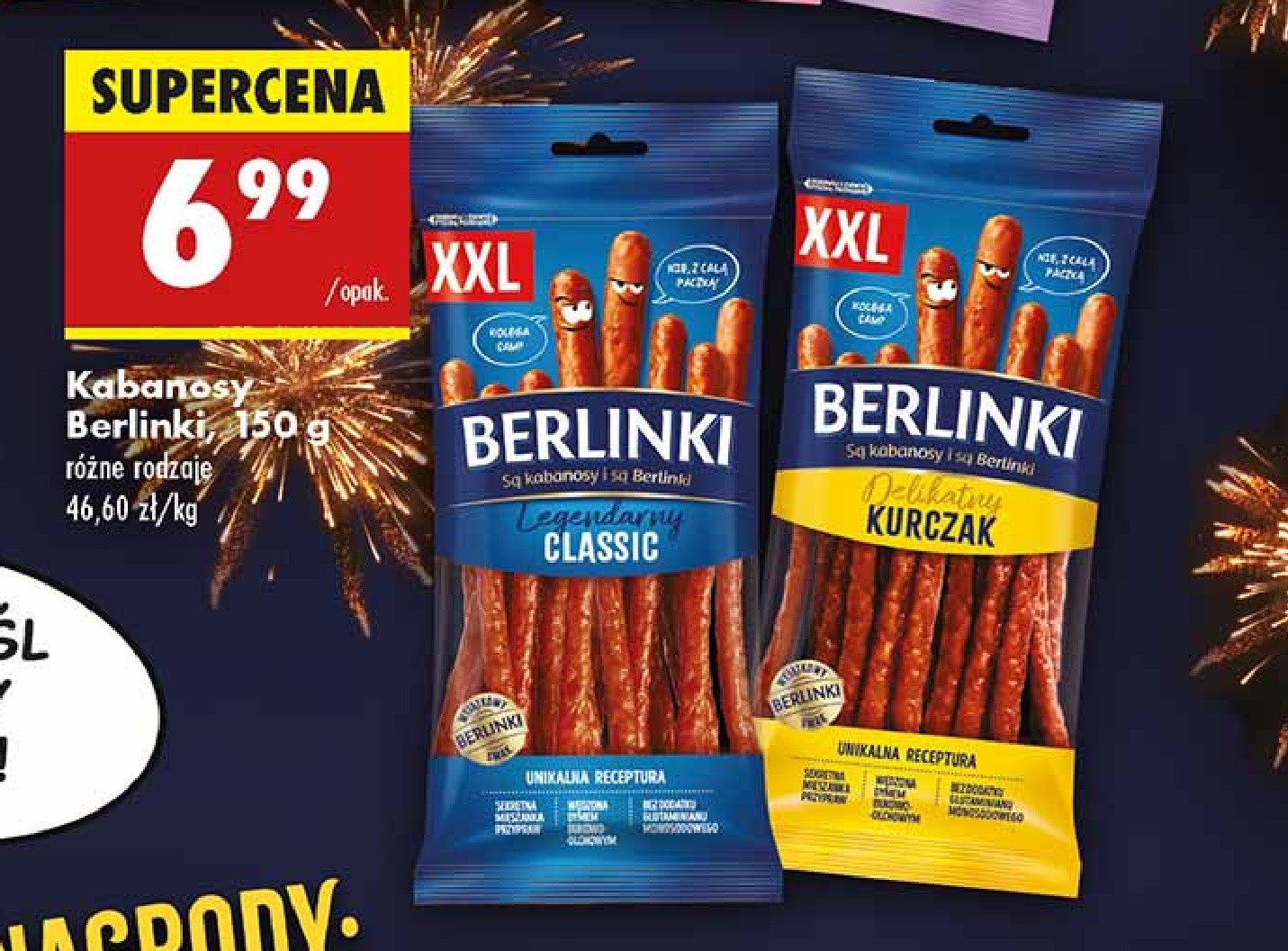 Kabanosy classic Morliny berlinki promocja w Biedronka