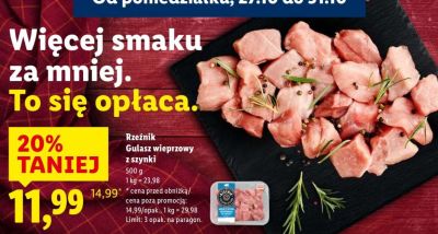 Gulasz wieprzowy z szynki promocja w Lidl