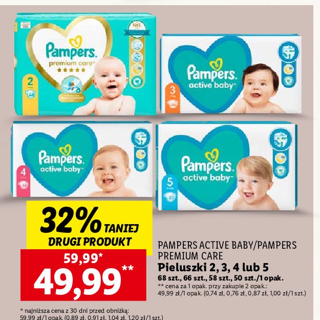 Pieluszki dla dzieci roz. 5 Pampers active baby promocja