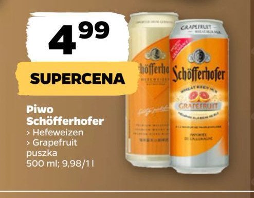 Piwo Schofferhofer grapefruit promocja