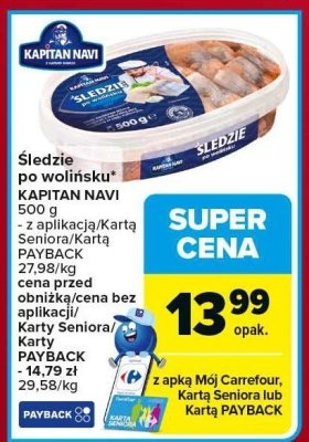 Śledzie po wołińsku Kapitan Navi promocja w Carrefour Market