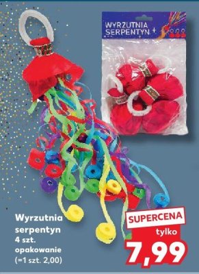 Wyrzutnia serpentyn 4 szt. opakowanie promocja w Kaufland