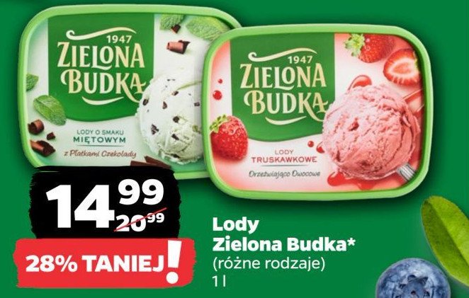 Lody truskawkowe Zielona budka promocja