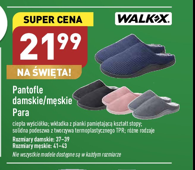 Pantofle domowe z filcu męskie rozm. 41-43 Walkx promocja