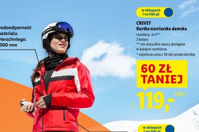 Kurtka narciarska damska  promocja w Lidl