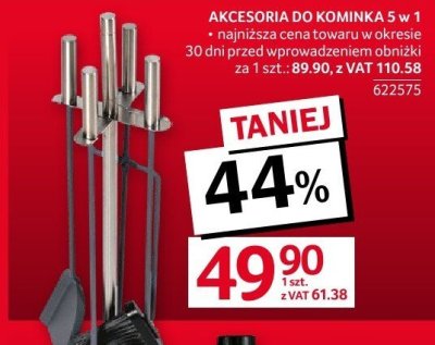 Akcesoria do kominka 5w1 promocja w Selgros