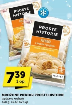 Mrożone pierogi Proste Historie z kapustą i grzybami promocja w ABC